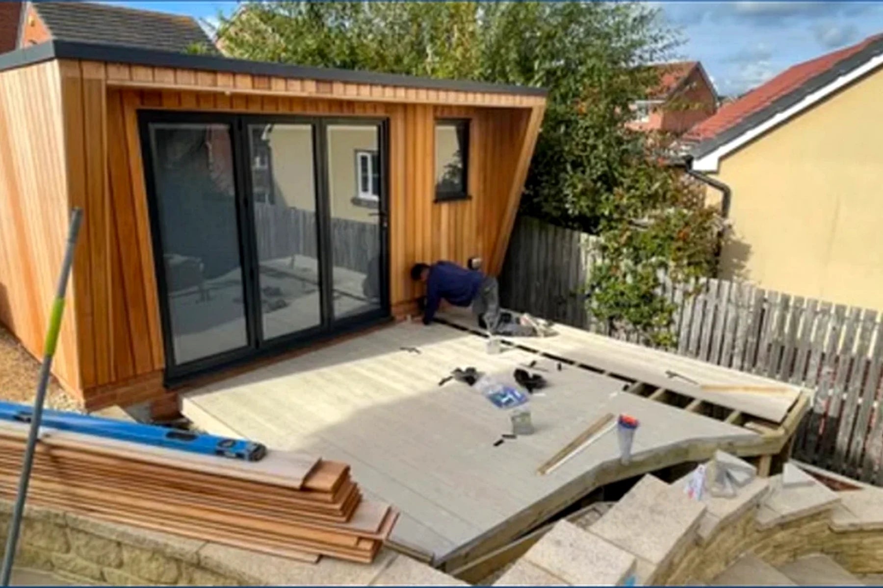 Completed timber garden room