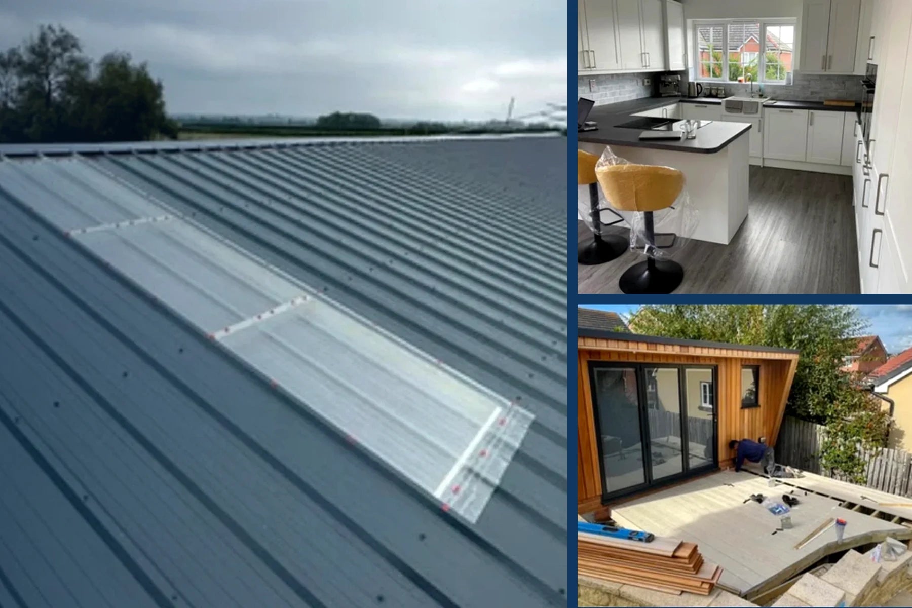 A selection of Bamptons roofing, kitchen and garden room projects