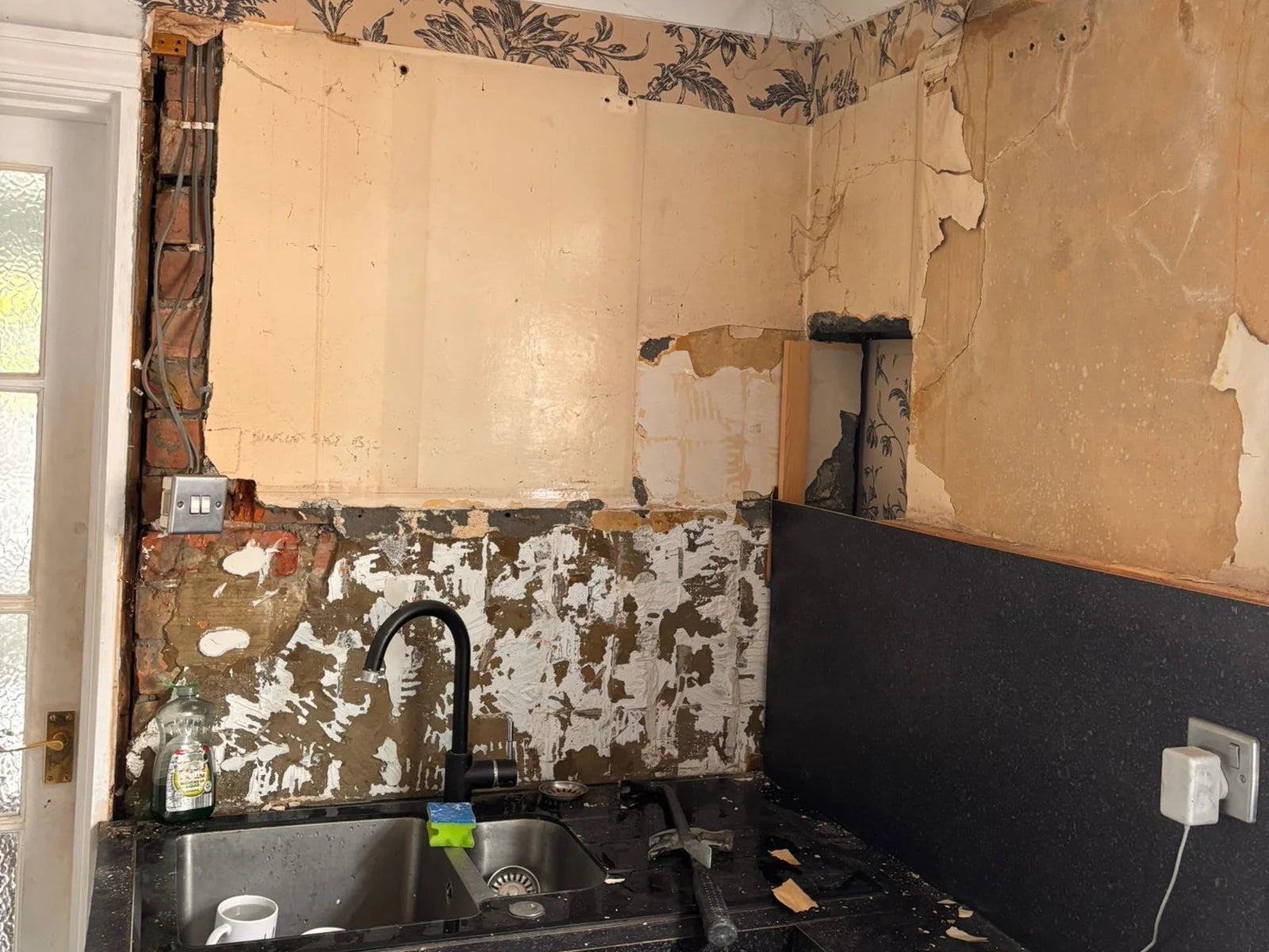 Kitchen before full strip-out and refurbishment
